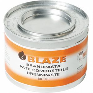 Brandpasta blik