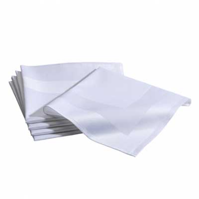 Damast servetten wit, of zwart