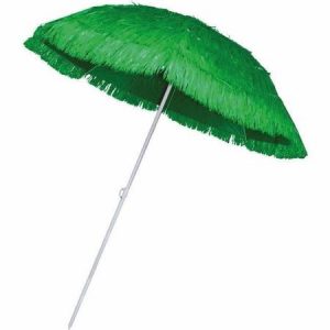 Raffia parasol groen