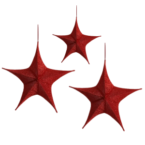 Kerststerren set rood