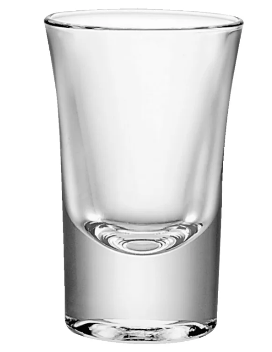 Shot glaasje 7 cm hoog 4½ cm Ø 3,5 cl